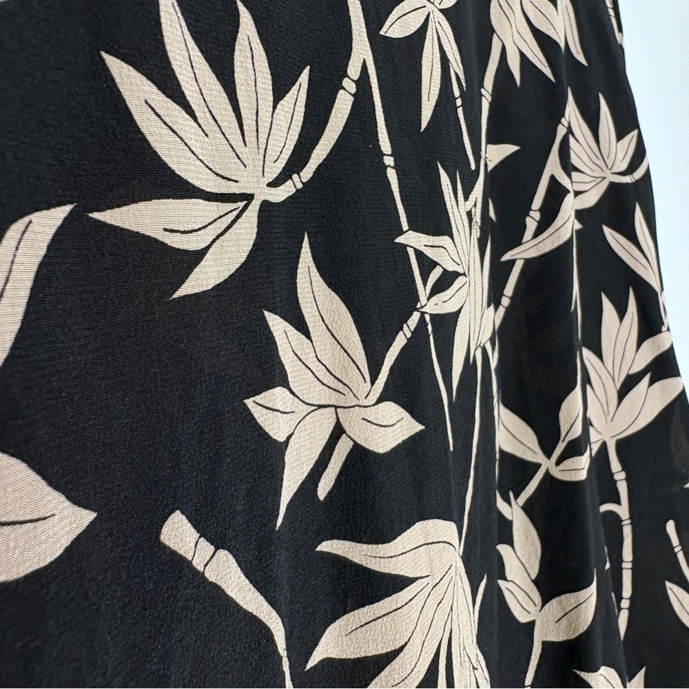 EVAN PICONE Vintage 100% Silk Bamboo Print Long Sleeve Blouse 12 M/L - Picture 5 of 14
